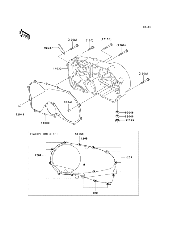 Right engine cover(s)