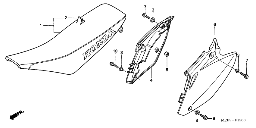 Seat/side cover              

                  CRF450R2,3,4