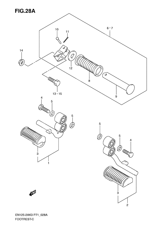 Footrest              

                  En125huk4/huzk6/huk7/huk8