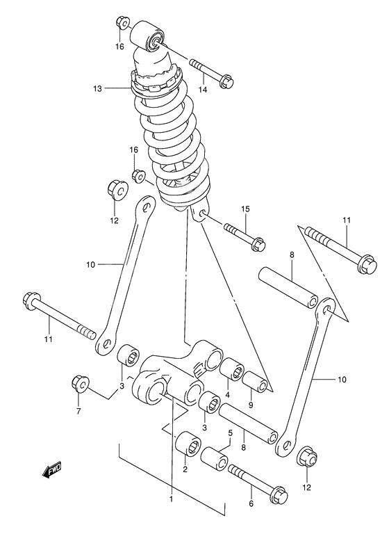 Rear cushion lever              

                  Gsf1200st/sv/sw/sx/sy