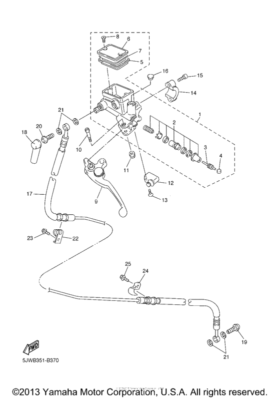 Front master cylinder              

                  2