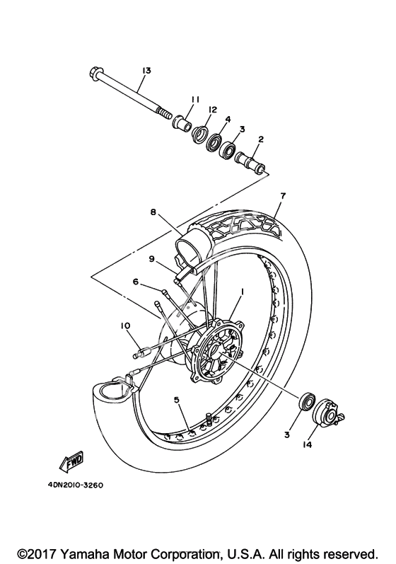 Переднее колесо