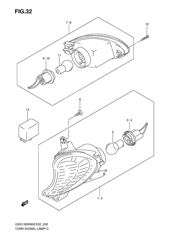 Turnsignal front & rear lamp