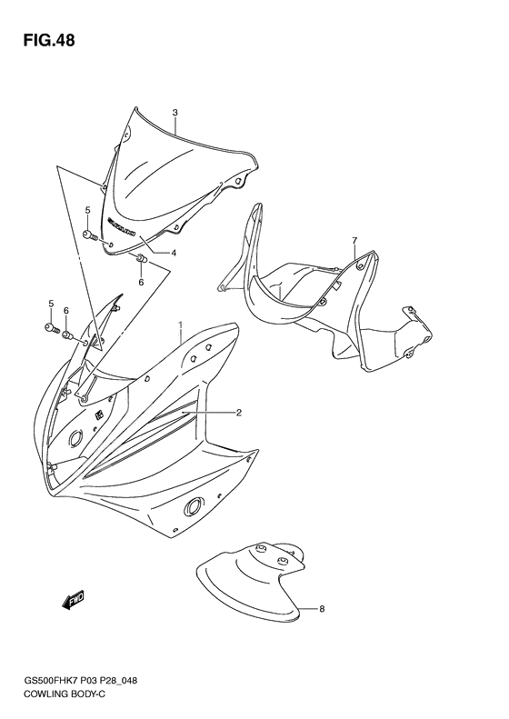 Cowling body              

                  Gs500fhk7
