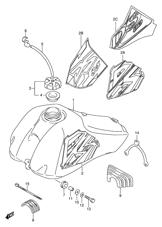 Tank fuel              

                  Model t/v/w/x