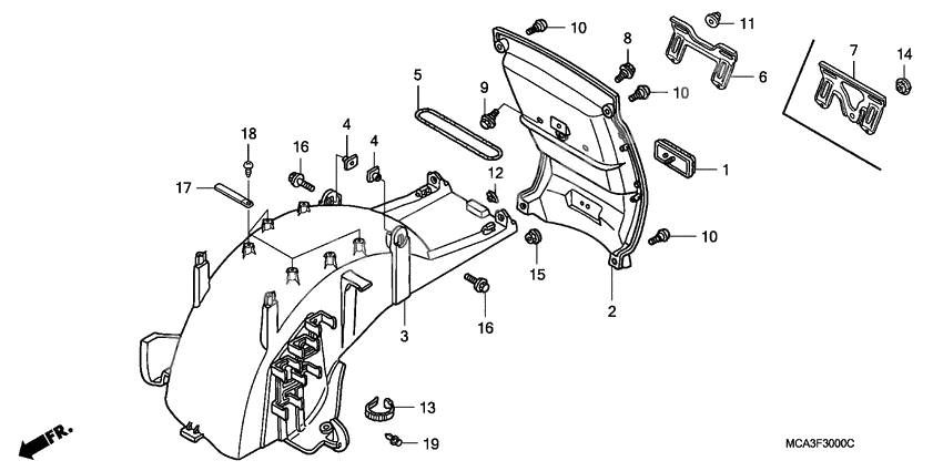 Rear fender              

                  1