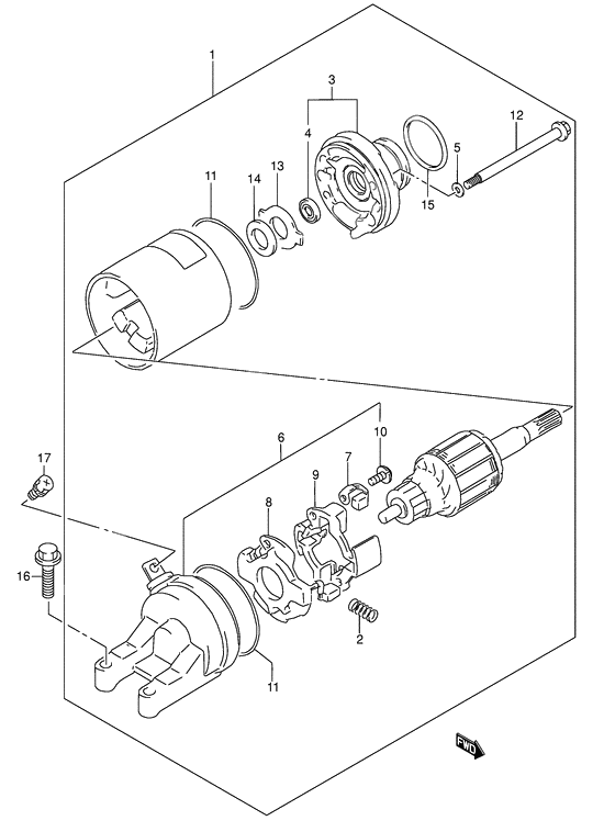 Starting motor