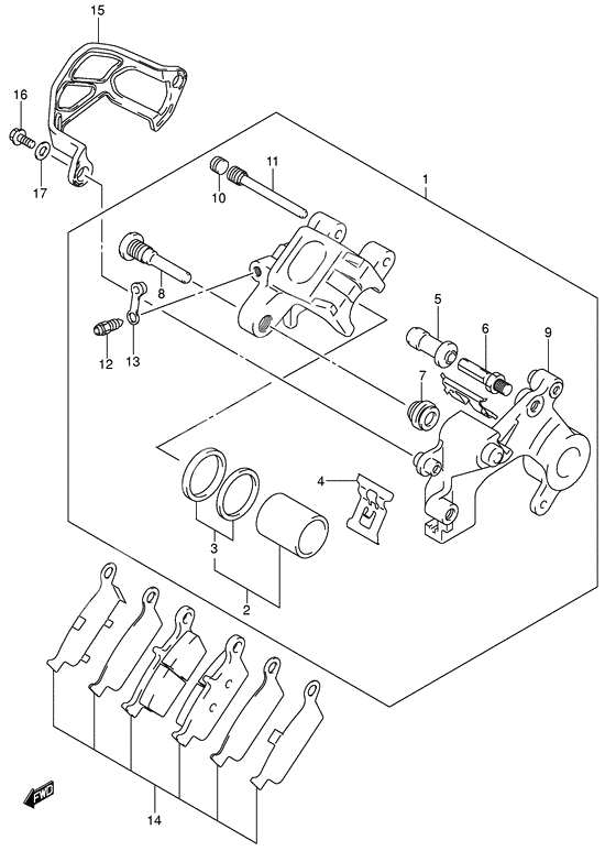 Rear caliper              

                  Model k1/k2/k3