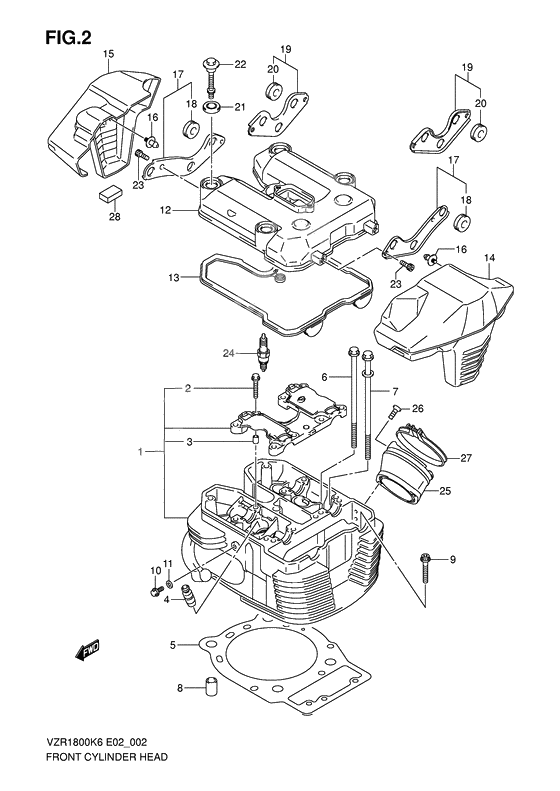 Front cylinder head