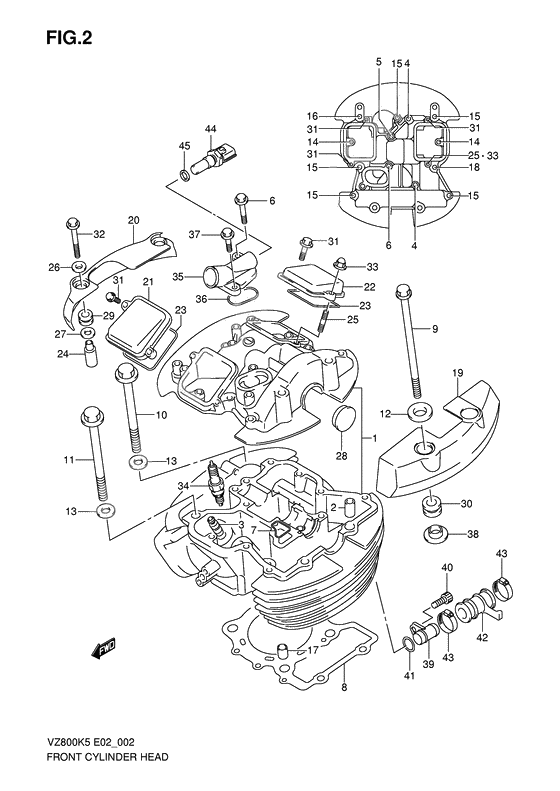 Front cylinder head              

                  Model k5/k6/k7/k8