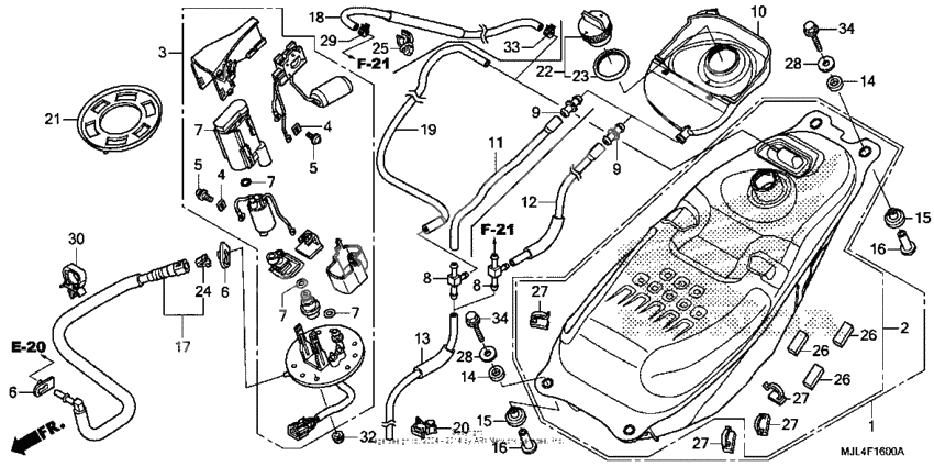 Fuel tank + fuel pump