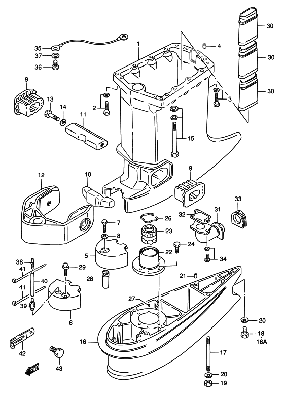 Drive shaft housing