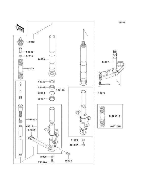 Optional parts(zx-7rr front fork)