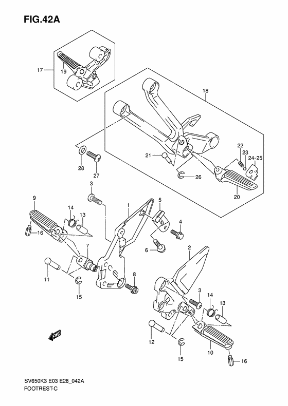 Footrest              

                  Model k4/k5/k6/k7