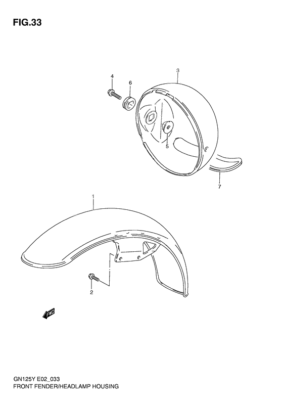 Front fender - headlamp housing