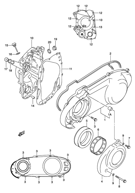 Crankcase cover ass`y (v