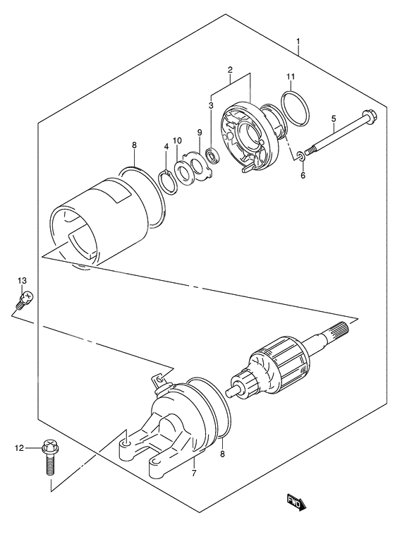 Starting motor