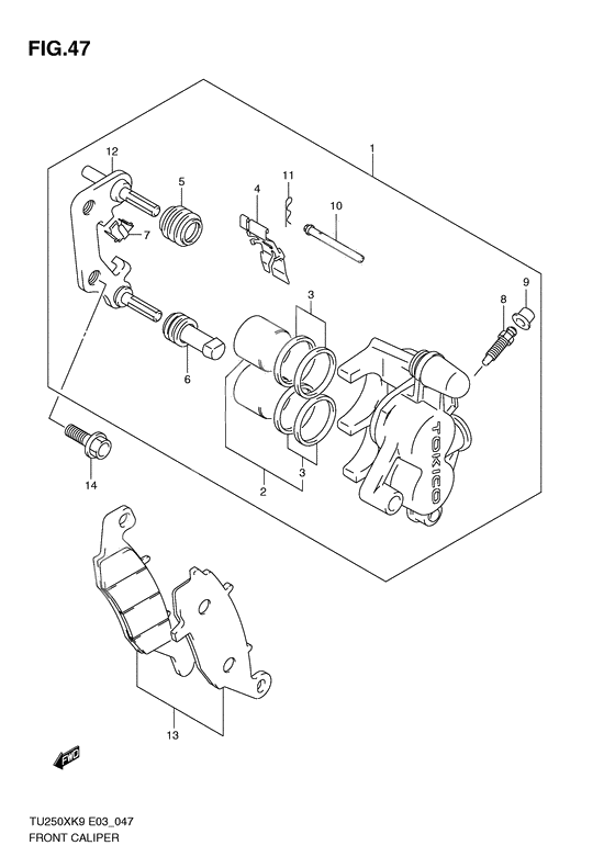 Front caliper