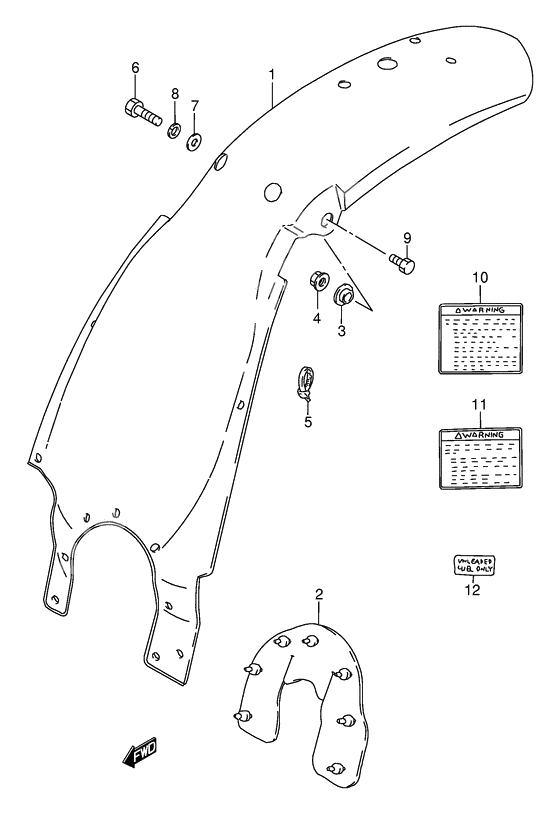 Rear fender              

                  Model t/v/w/x