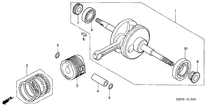 Crankshaft/piston
