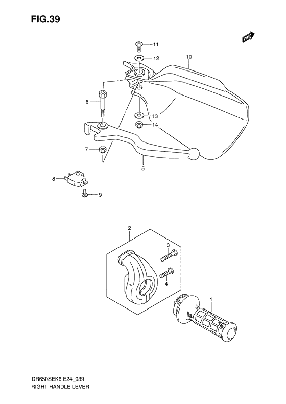 Right handle lever