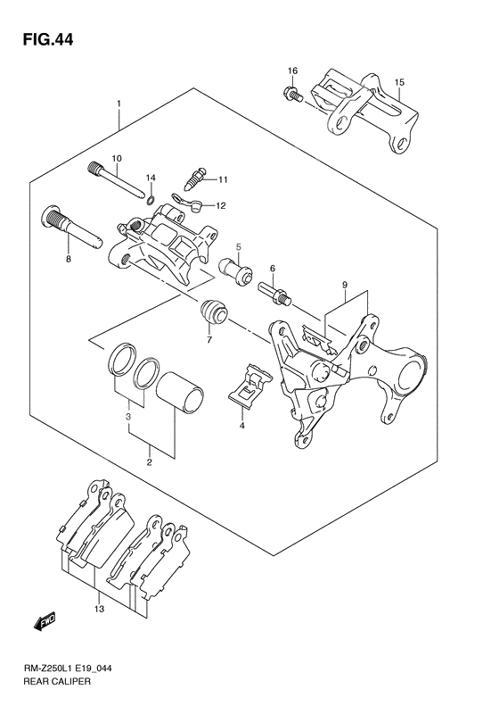 Rear caliper