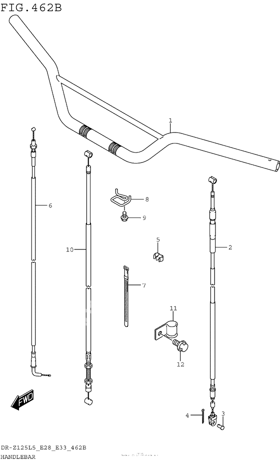 Руль & Тросики (Dr-Z125L5 E33)