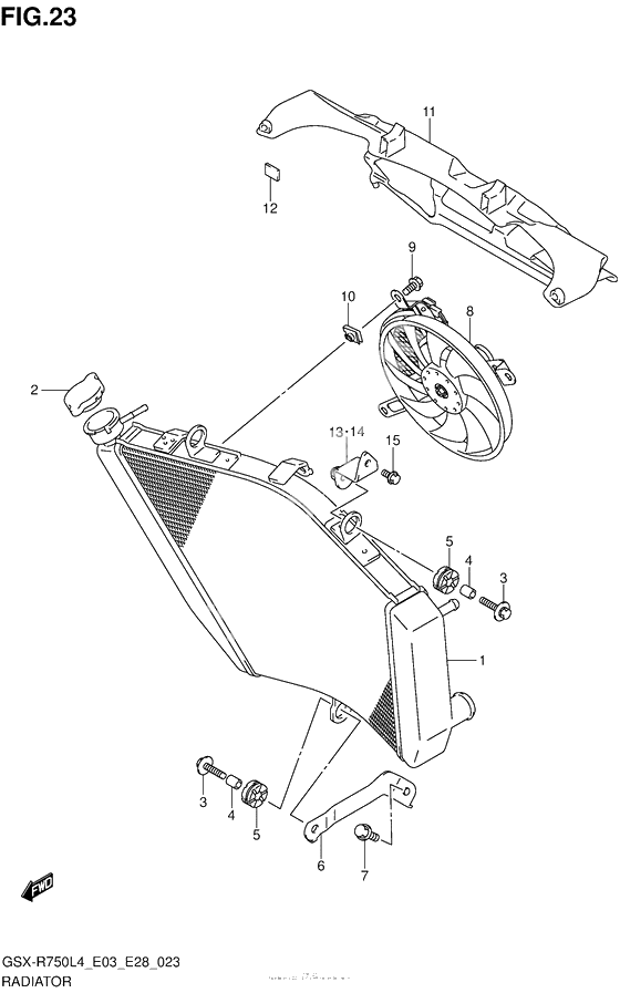 Радиатор (Gsx-R750L4 E03)