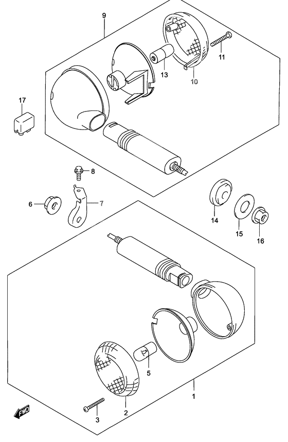 Turnsignal front & rear lamp