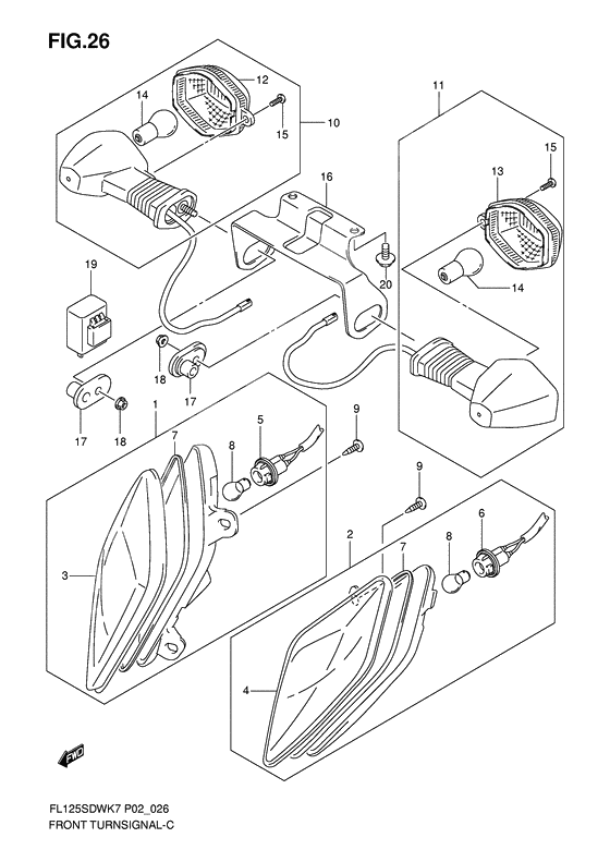 Turnsignal front & rear lamp