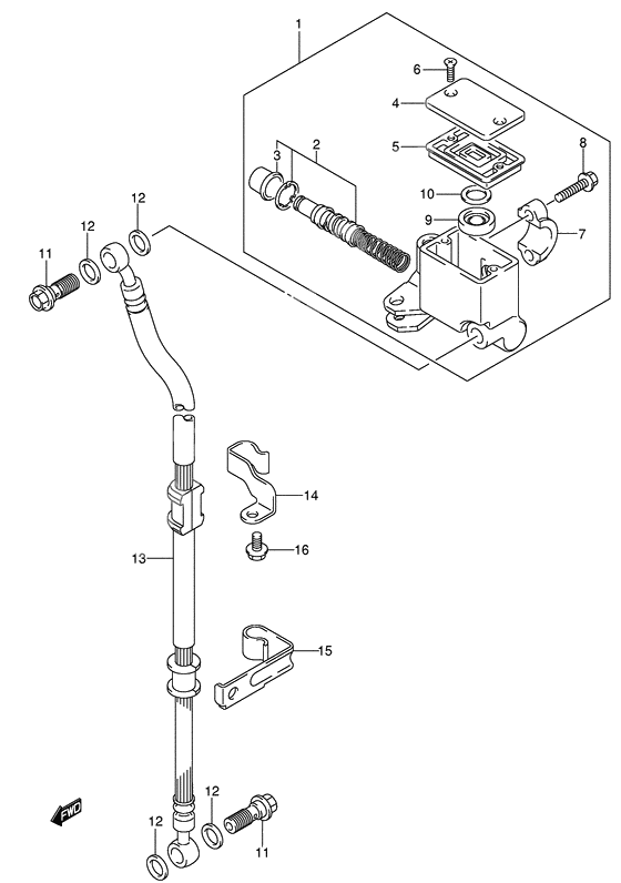 Front master cylinder