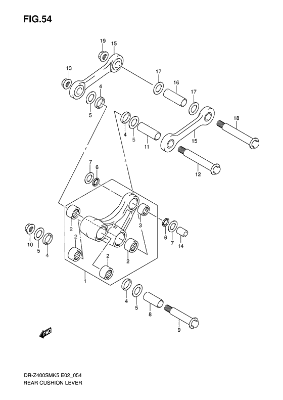 Rear cushion lever