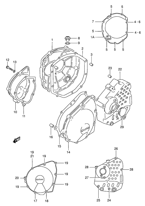 Crankcase cover ass`y (v