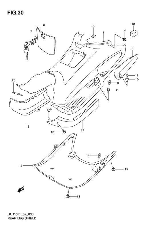 Rear leg shield