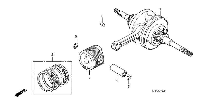Crankshaft/piston