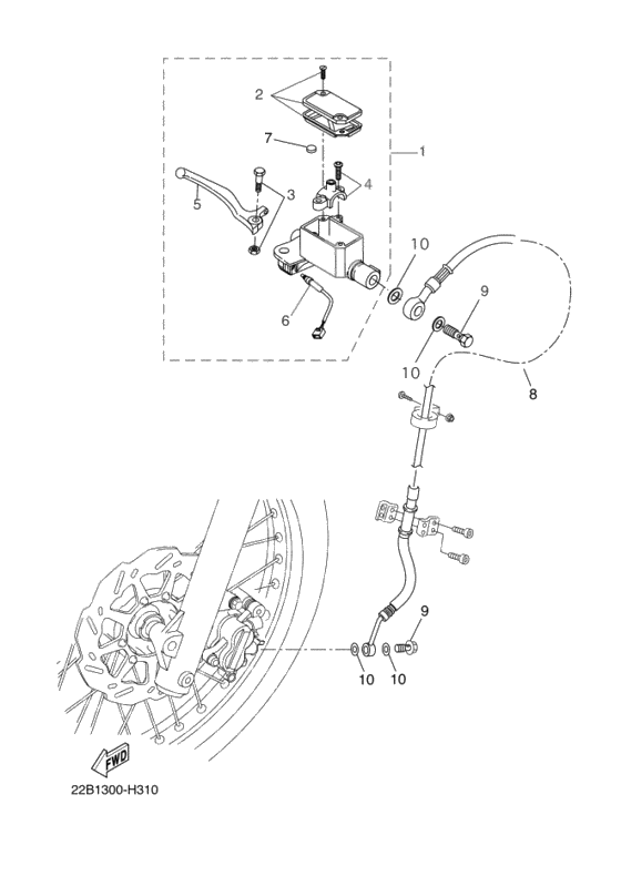 Front master cylinder