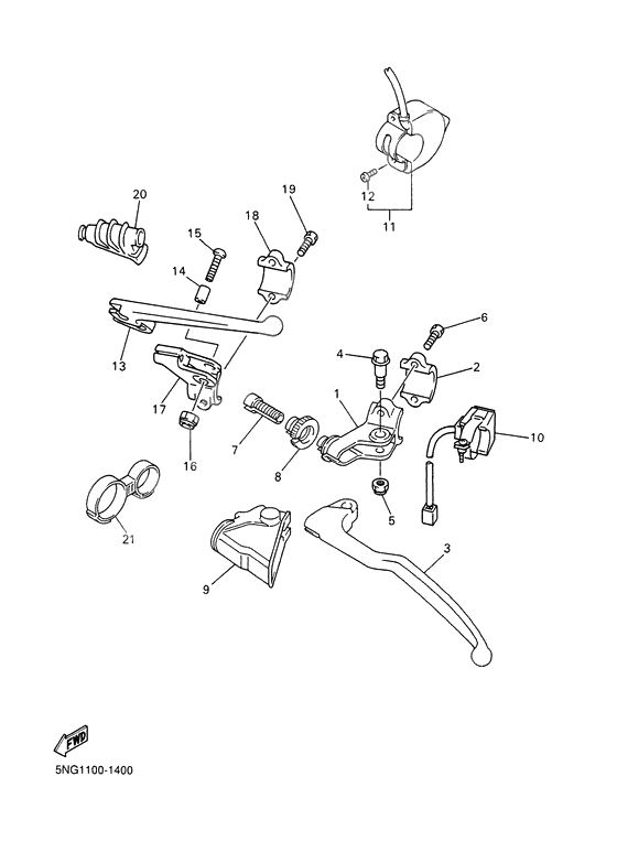 Handle switch. lever