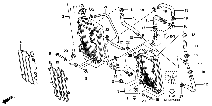 Radiator              

                  CRF450R2,3,4