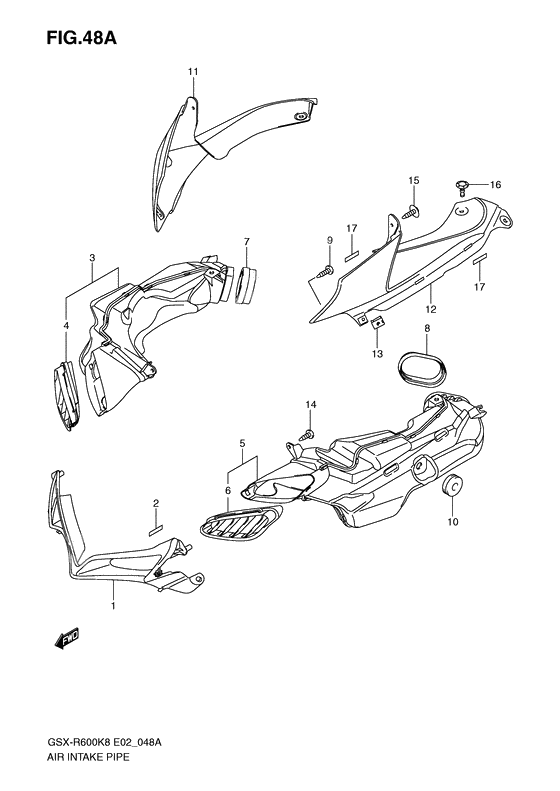 Air intake pipe              

                  Model k9