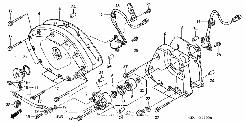 Front cover + transmission cover