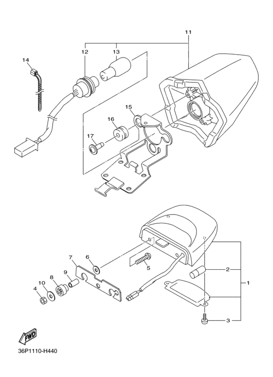 Taillight unit ass`y