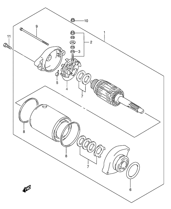 Starting motor