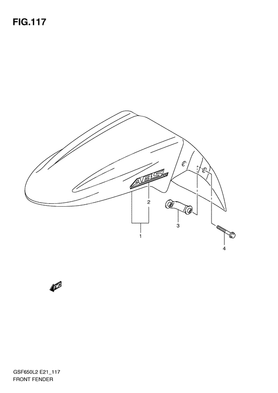 Front fender              

                  Gsf650sal2 e21