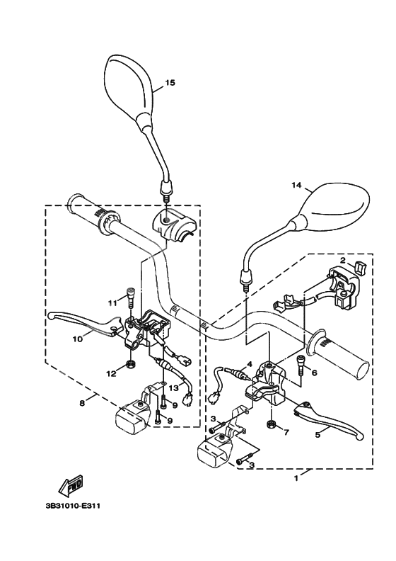 Interruptor manillar&palanc