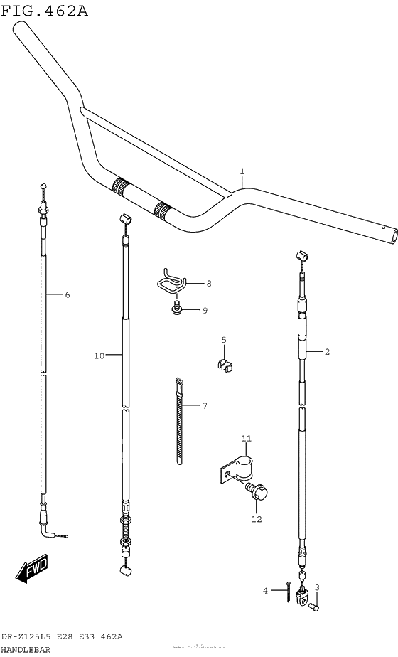 Руль & Тросики (Dr-Z125L5 E28)