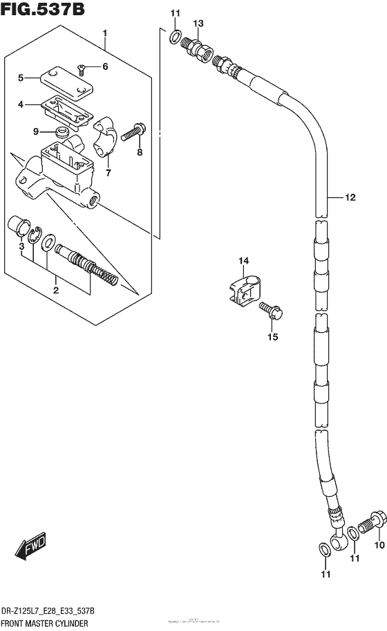 Передний тормозной цилиндр (Dr-Z125L E33)