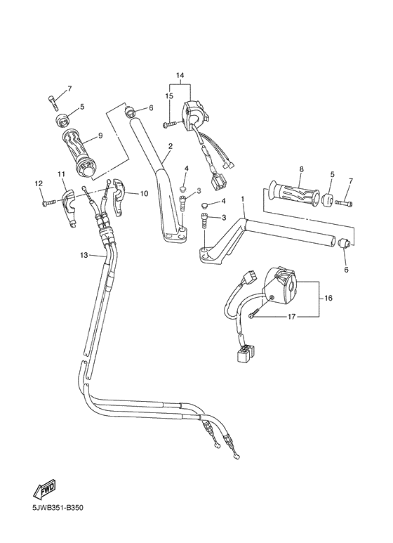 Steering handle & cable