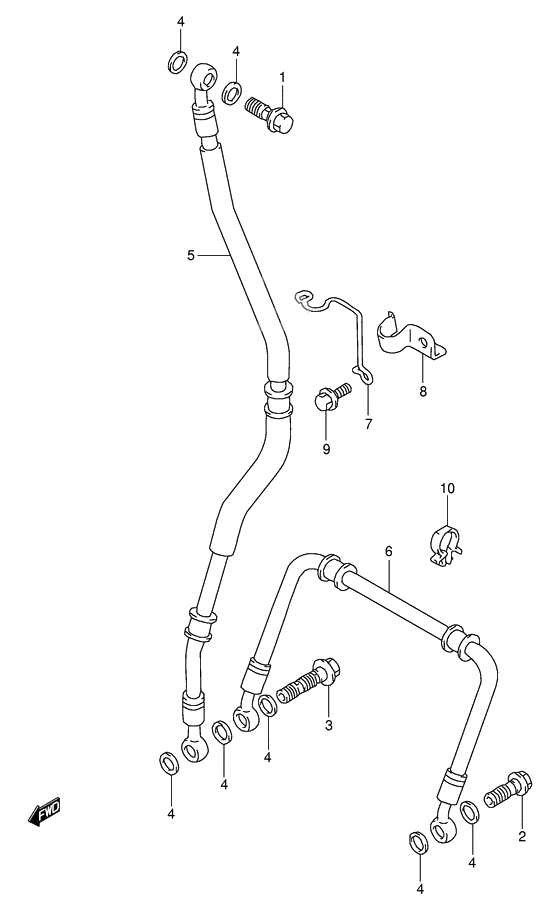 Front brake hose