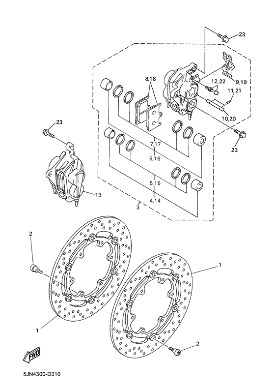 Front brake caliper