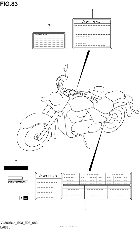 Информационные наклейки (Vl800Bl4 E03)